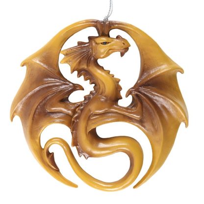 Dragon Medal Hanging Ornament by Anne Stokes - Image 3