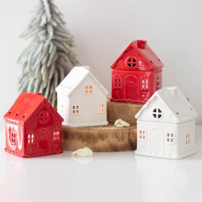 White Gingerbread House Oil Burner - Image 6