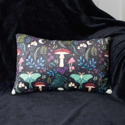 40cm Rectangular Dark Forest Print Cushion - Image 5