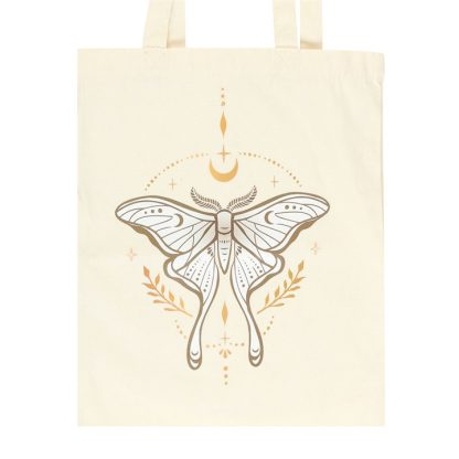 Light Luna Moth Polycotton Tote Bag - Image 2
