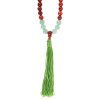Love and Gratitude Rosewood & Green Aventurine Mallah Necklace - Image 3