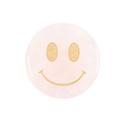 You Are Loved Rose Quartz Happy Face Crystal - Image 5