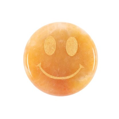 Be Brave Yellow Jade Happy Face Crystal - Image 5