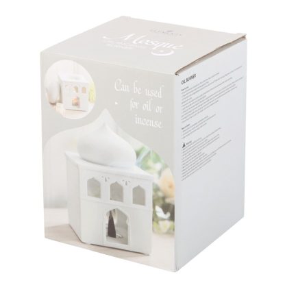 Off White Mosque Oil Burner and Incense Cone Holder - Image 6