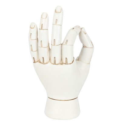 White Palmistry Hand Ornament - Image 4