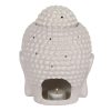 Large Grey Buddha Head Oil Burner - Image 4