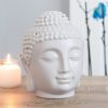 Large Grey Buddha Head Oil Burner - Image 6