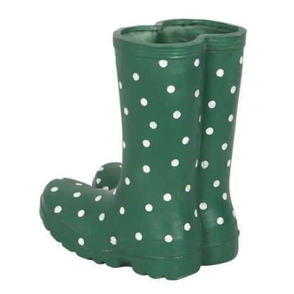 Dark Green Welly Boot Planter - Image 3