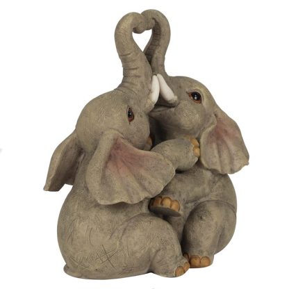 Elephant Embrace Elephant Couple Ornament - Image 2