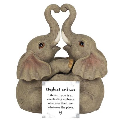 Elephant Embrace Elephant Couple Ornament - Image 3