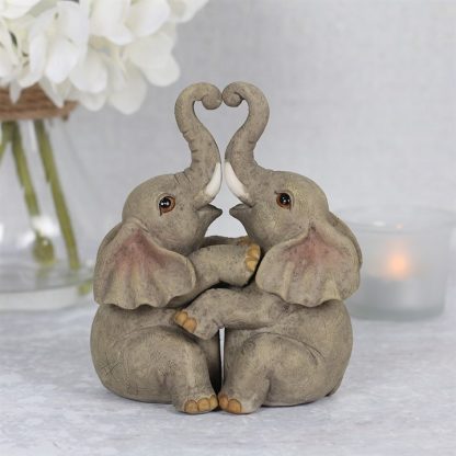 Elephant Embrace Elephant Couple Ornament - Image 4