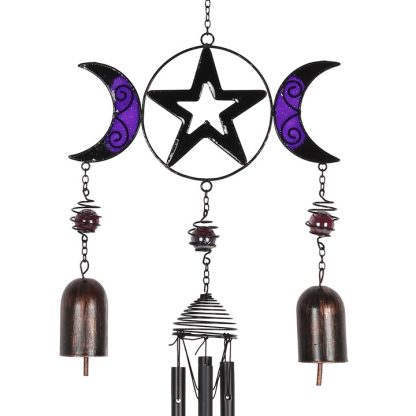 Triple Moon Windchime with Bells - Image 2