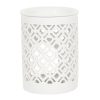 White Matte Lattice Cut Oil Burner - Image 2