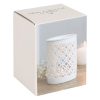 White Matte Lattice Cut Oil Burner - Image 3