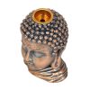 Bronze Buddha Head Backflow Incense Burner - Image 4