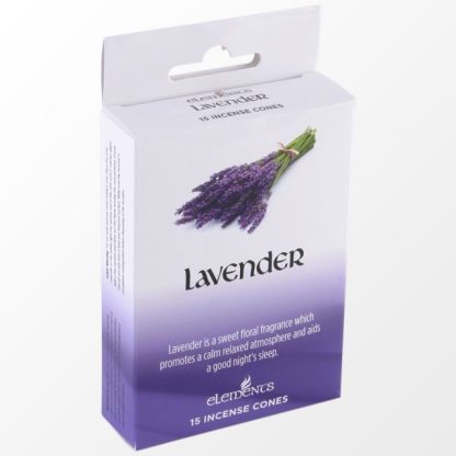 Set of 12 Packets of Elements Lavender Incense Cones