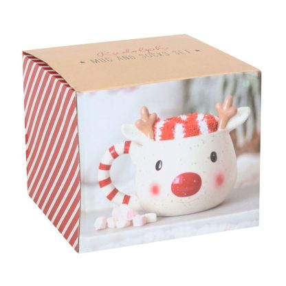 Rudolph Reindeer Mug and Socks Set - Image 5