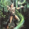 19x25cm Earth Element Wizard Canvas Plaque by Anne Stokes - Image 2