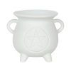 White Pentagram Cauldron Oil Burner - Image 2