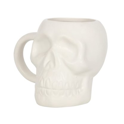 Matte White Skull Mug - Image 2