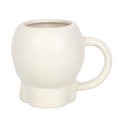 Matte White Skull Mug - Image 3