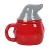 Red and Grey Gonk Lidded Mug - Image 4