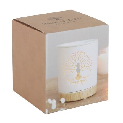 White Tree of Life Cut Out Oil Burner - Image 4