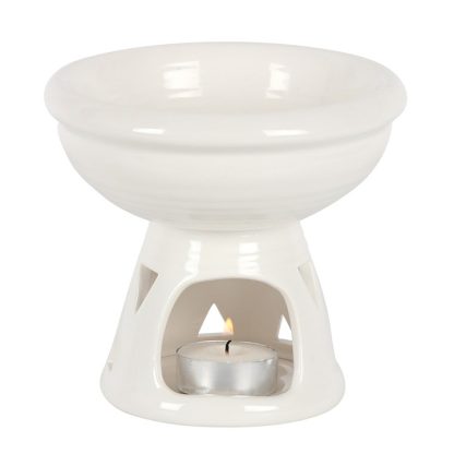 Off White Deep Bowl Oil Burner - Image 2