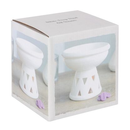 Off White Deep Bowl Oil Burner - Image 3