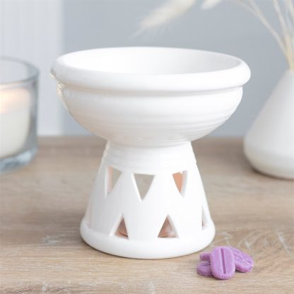 Off White Deep Bowl Oil Burner - Image 4