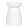 White Ceramic Buddha Face Oil Burner - Image 2