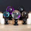 Small Teal Crystal Ball on Stand - Image 3