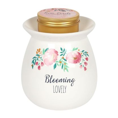 Large Blooming Lovely Wax Melt Burner Gift Set - Image 3