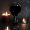 Small Black Crystal Ball on Stand - Image 2