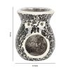 Small Gunmetal Grey Crackle Oil Burner - Image 3
