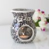 Small Gunmetal Grey Crackle Oil Burner - Image 4