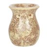 Large Gold Crackle Glass Oil Burner - Image 2
