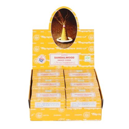 Set of 12 Packets of Sandalwood Dhoop Cones by Satya