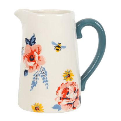 17cm Bee-utiful Floral Ceramic Flower Jug - Image 3