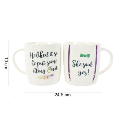 Set of 2 She Said Yes Mugs - Image 4