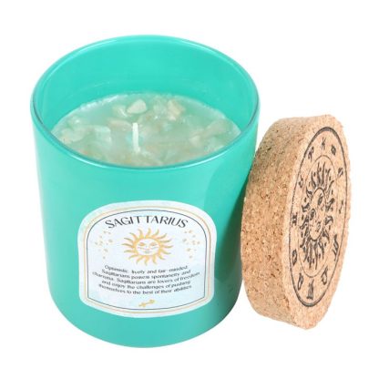 Sagittarius Ylang Ylang & Amber Gemstone Zodiac Candle - Image 2