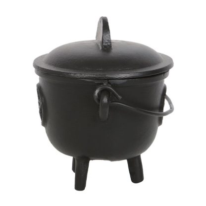 11cm Cast Iron Cauldron with Pentagram - Image 3