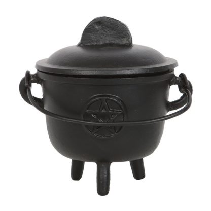 11cm Cast Iron Cauldron with Pentagram - Image 4