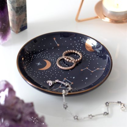 10.5cm Ceramic Purple Star Sign Trinket Dish - Image 2