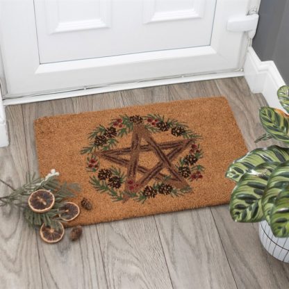 Natural Winter Solstice Pentagram Doormat - Image 4