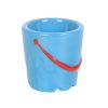 Set of 2 Bucket Shaped Ceramic Egg Cups with Spade Spoons - Image 2
