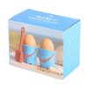 Set of 2 Bucket Shaped Ceramic Egg Cups with Spade Spoons - Image 5