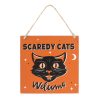 Scaredy Cats Welcome Hanging Sign
