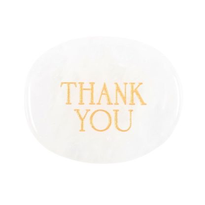 Thank You Clear Quartz Crystal Palm Stone - Image 2