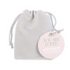 You Are Loved Rose Quartz Crystal Palm Stone - Image 4